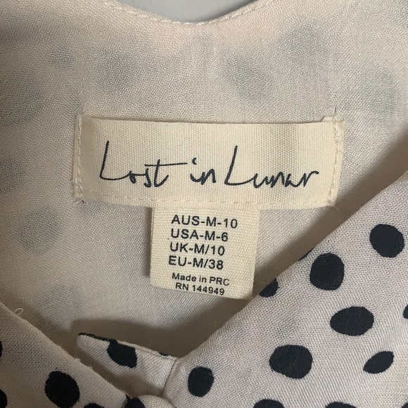 Lost in lunar peplum top M - Picture 3 of 3